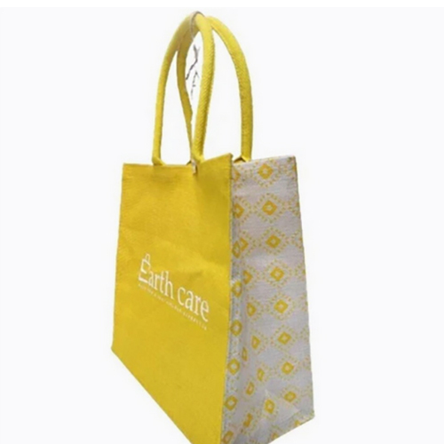 Yellow Jute Hand Bag