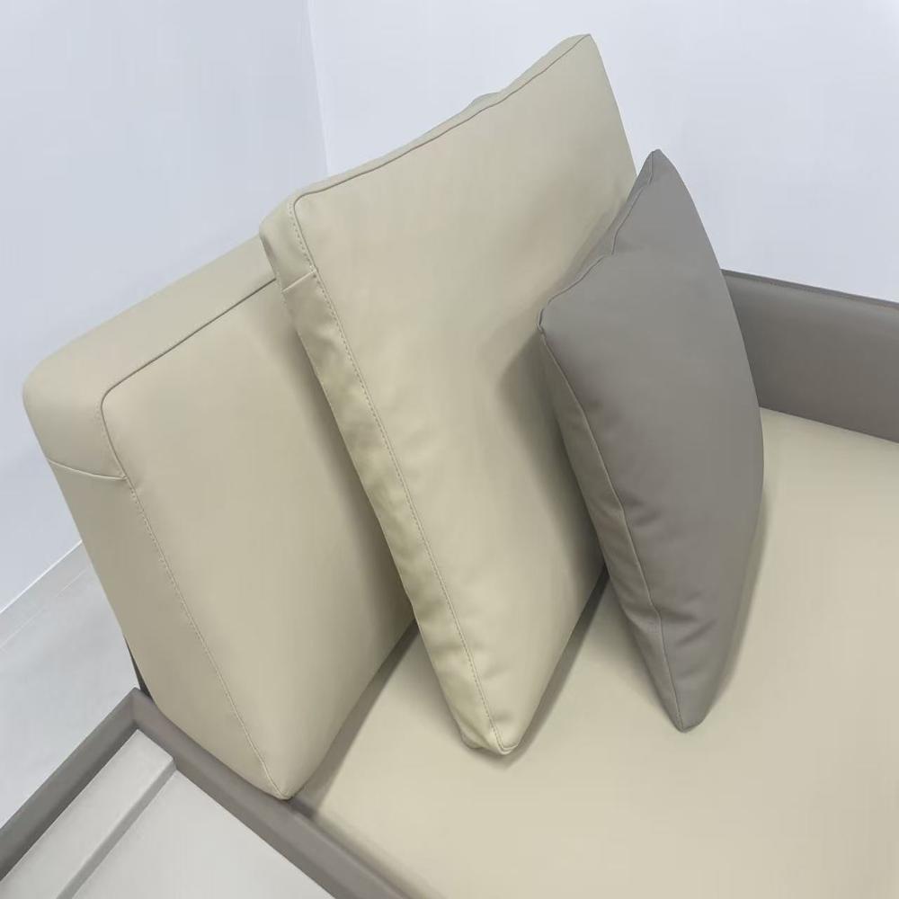 Modern Modular L-Shaped Sectional Sofa with Side Shelves-Italian Minimalist Living Room Furniture