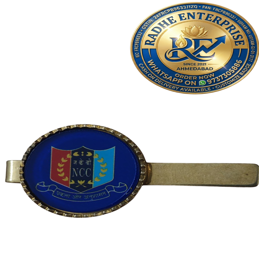 Premium Golden Metal NCC Tie Pin for Uniform