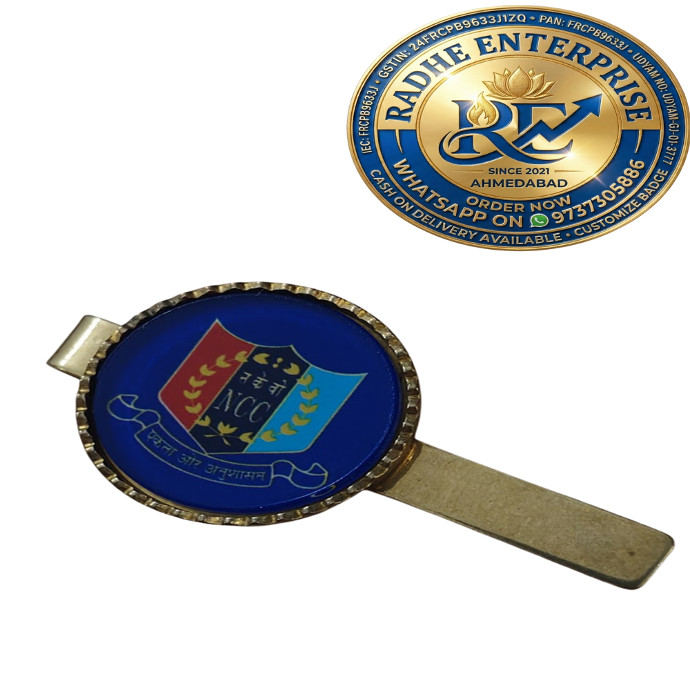 Premium Golden Metal NCC Tie Pin for Uniform