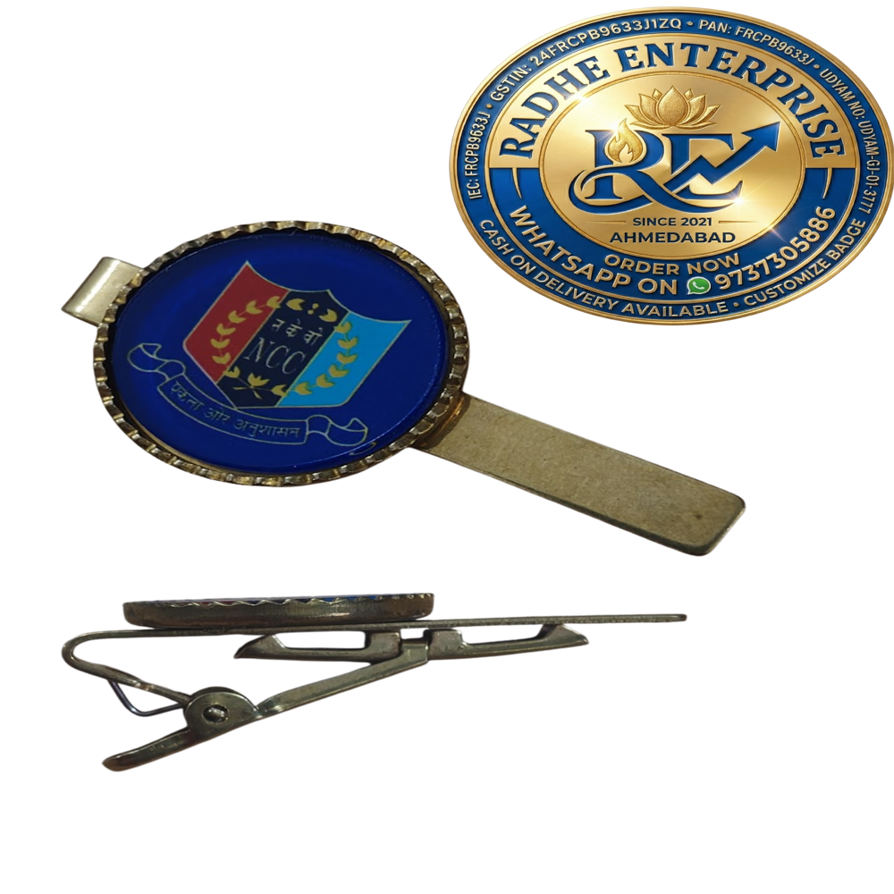 Premium Golden Metal NCC Tie Pin for Uniform