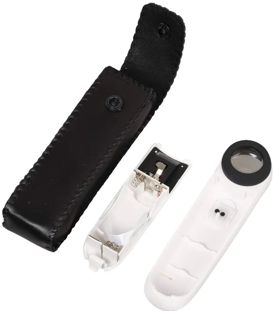 True Sense 40x Magnification Glass 2 Inbuilt LED 19 mm Hand-held Jewelry for Watch Repair, 6B-1B