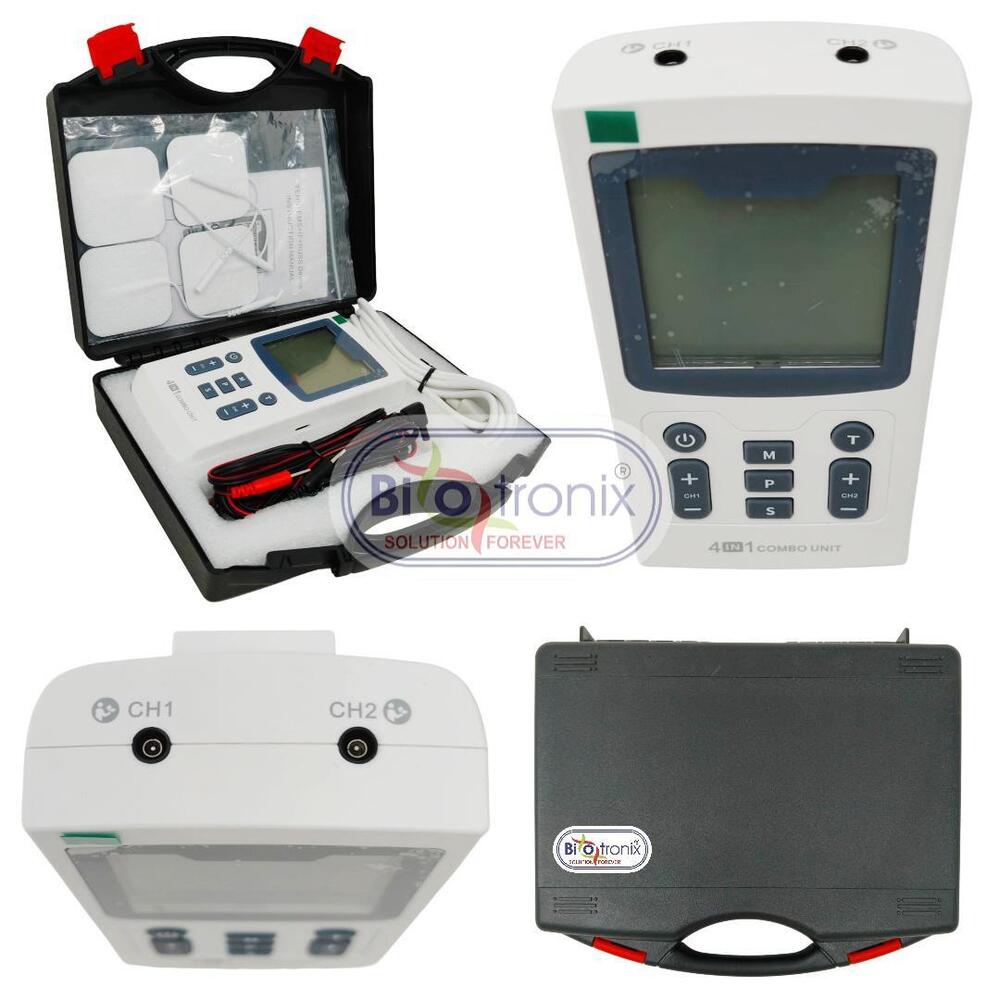 4 in 1 Electrotherapy Combo Device for Pain Relief & Muscle Rehab
