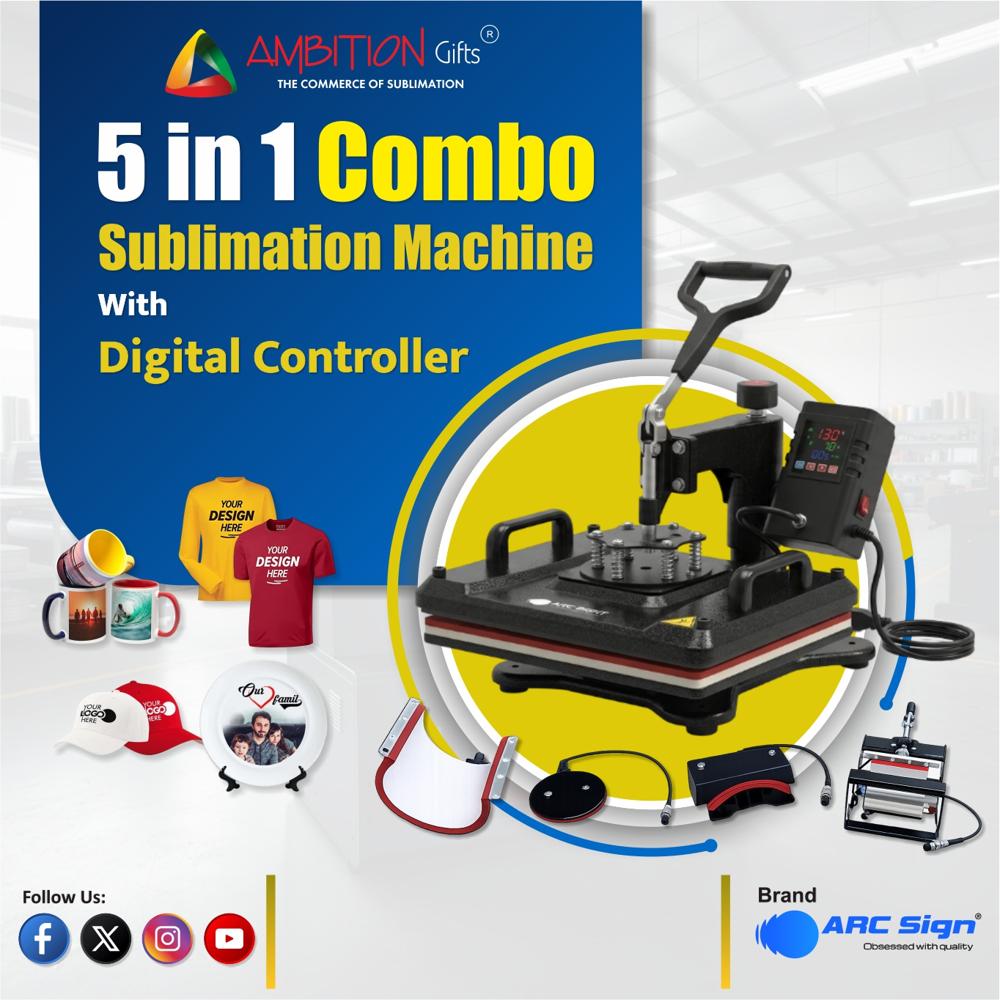 5 in 1 Combo Machine With LED Digital Controller