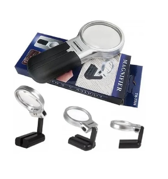 True Sense TH-7006 Handheld Magnifier Rectangle Lens LED Magnifying Glass, TH-7006