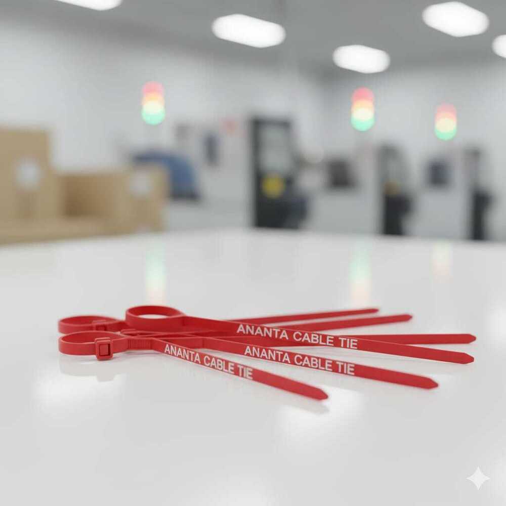 250x4.8 mm Red Nylon Cable Tie