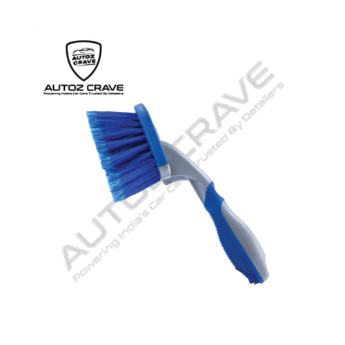 Autozcrave - Short Handle Fender Brush | Best Alloy Car Wheel Cleaning Brush