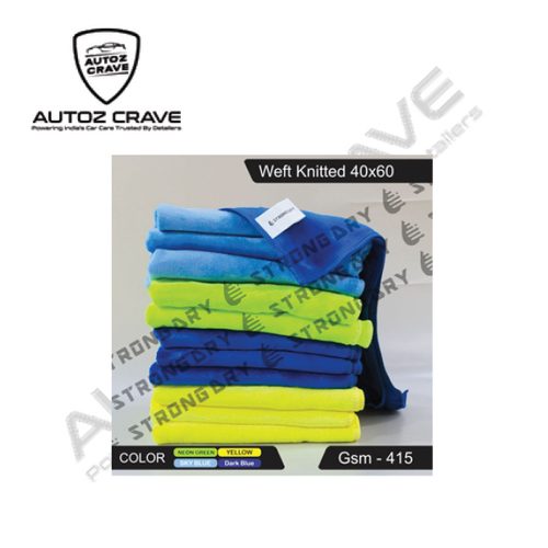 Weft Knitted 40X60 415 Gsm Microfiber Cloth