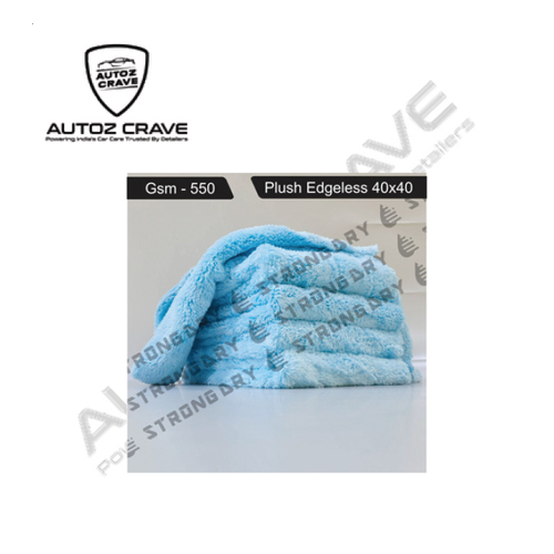 Long Pile Plush Edgeless  40X40Cm 550 Gsm Microfiber Cloth - Pack Size: 1 Pc / Multipack Available