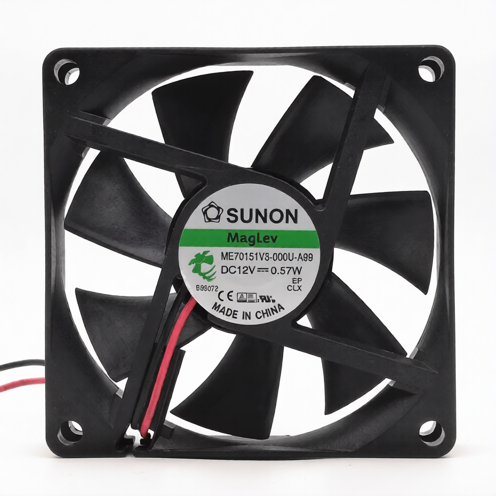Sunon Me70151v3-000u-a99 Cooling Fan - Thermoplastic Ul94v-0, 70x70x15mm, Black | Energy Saving, Low Noise, Vapo Bearing, 12v Dc