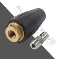 Autozcrave High Pressure Turbo Nozzle - 3000-4000 Psi Rotary Nozzle For Pressure Washer - Color: Black & Brass