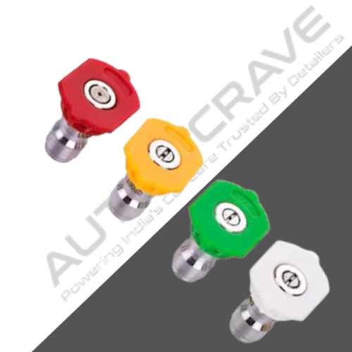  AUTOZCRAVE 4PCS Pressure Washer Degree Nozzle Set - Quick Connect Spray Tips (0, 15, 25 and 40 degree)