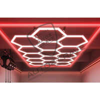 Hexagon Lights With Red Border (studio Lights For Ceiling) - Material: Abs Plastic