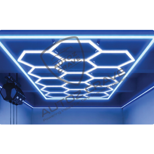 Hexagon Lights With Blue Border (Studio Lights for Ceiling)