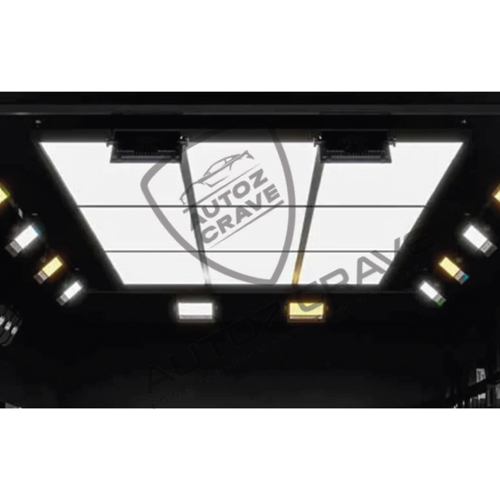 Car Detailing Studio Lights 1500W (9 Panel Lights With 12 Side Projection Lights)