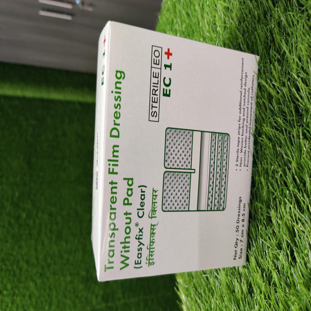 Clear Transparent Dressing - Cotton Blend Material, 8.5x7 Cm Size, White Color | Breathable Design With Strong Adhesive For Secure Iv Cannula Fixation