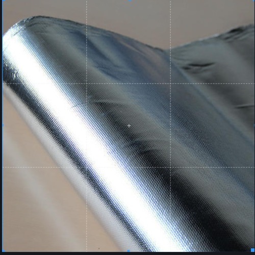 Industrial Aluminized Glass Fabric - 500 M-2000 M Length, Plain Silver Waterproof Material | Heat Resistant, Ideal For Welding Applications