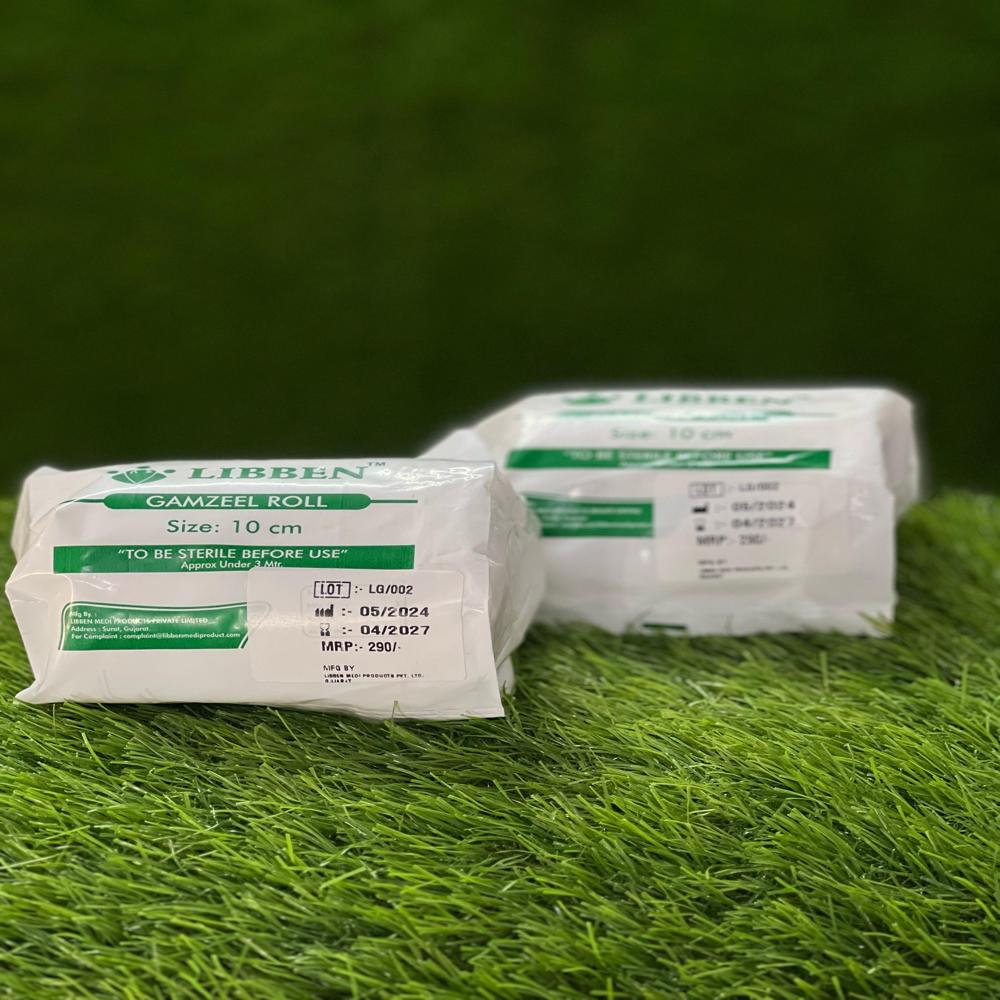 Cotton Gamjee Roll - 100% Cotton, 15 Cm Length, White Color | Disposable Gauge Bandage For Wound Care And First Aid