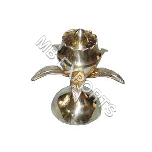Flower Shape Incense Stand - Handmade, 4-5 Inch, Golden Color | Easy to Clean, Eco-Friendly, Sturdy Base, Polished Finish, Aromatic, Anti-Odour, Charming Design