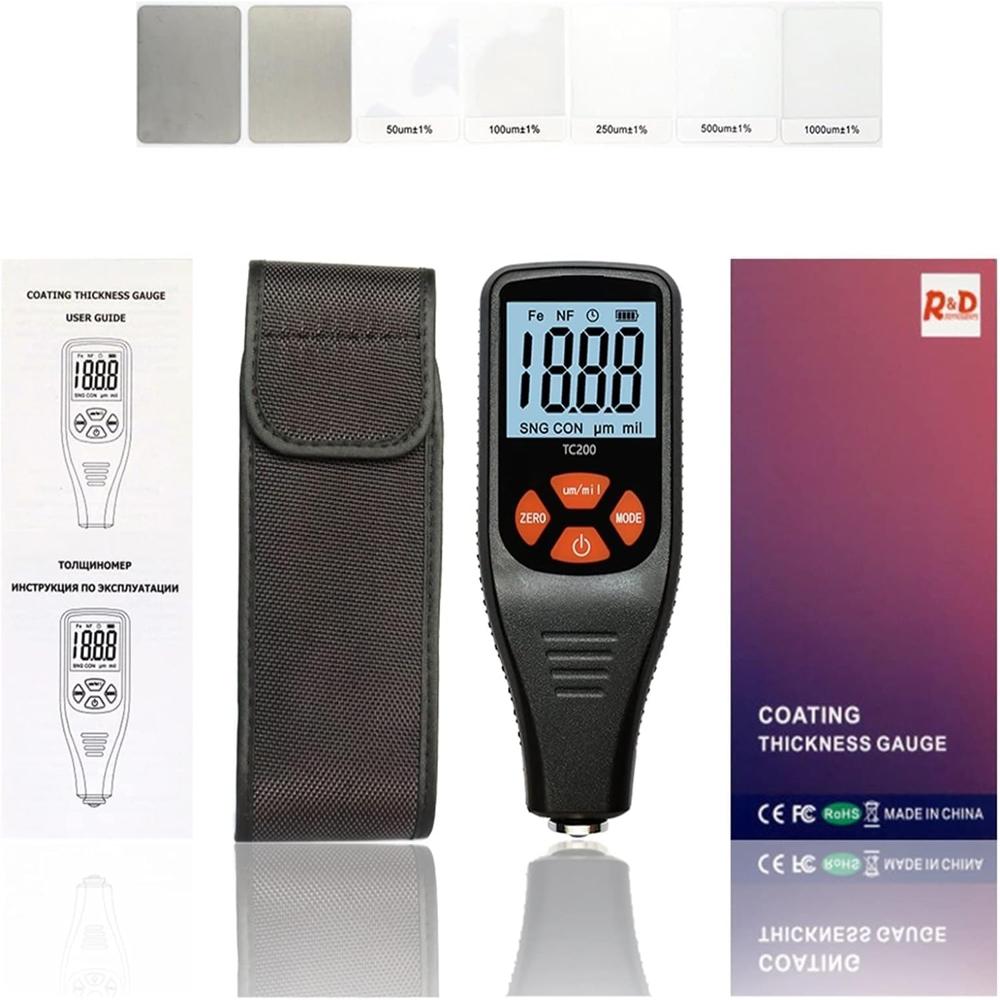 True Sense Coating Thickness Gauge 0.1micron/0-1300 Thickness Tester Measuring Paint Tool, TC-200
