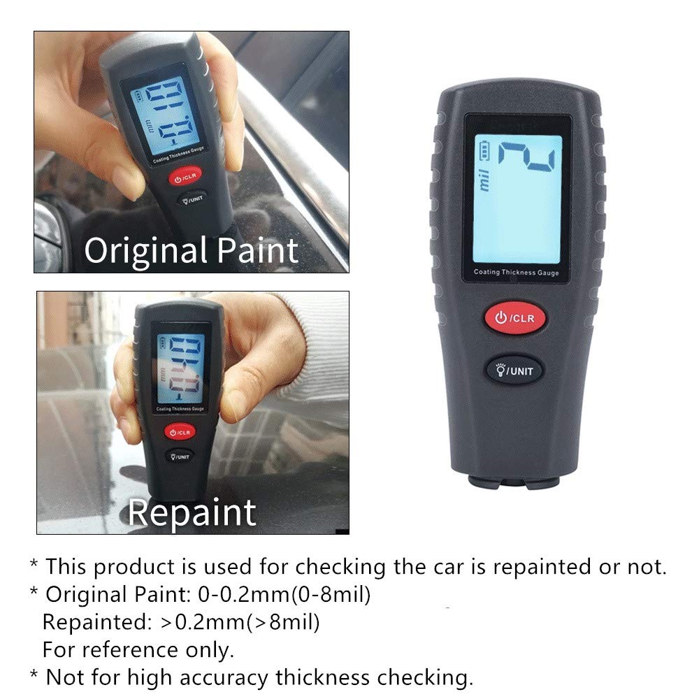 True Sense Digital Thickness Gauge Meter, Car Painting Test Gauge, YNB-100S