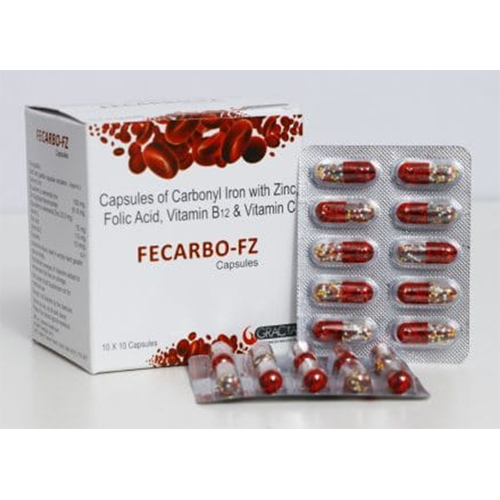 Carbonyl iron, zinc,folic acid , vitamin b12 and vitamin cCapsules