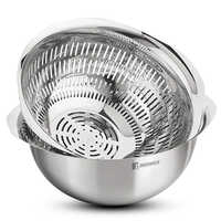 2 In 1 Stainless Steel Uni Colander And Mixing Container