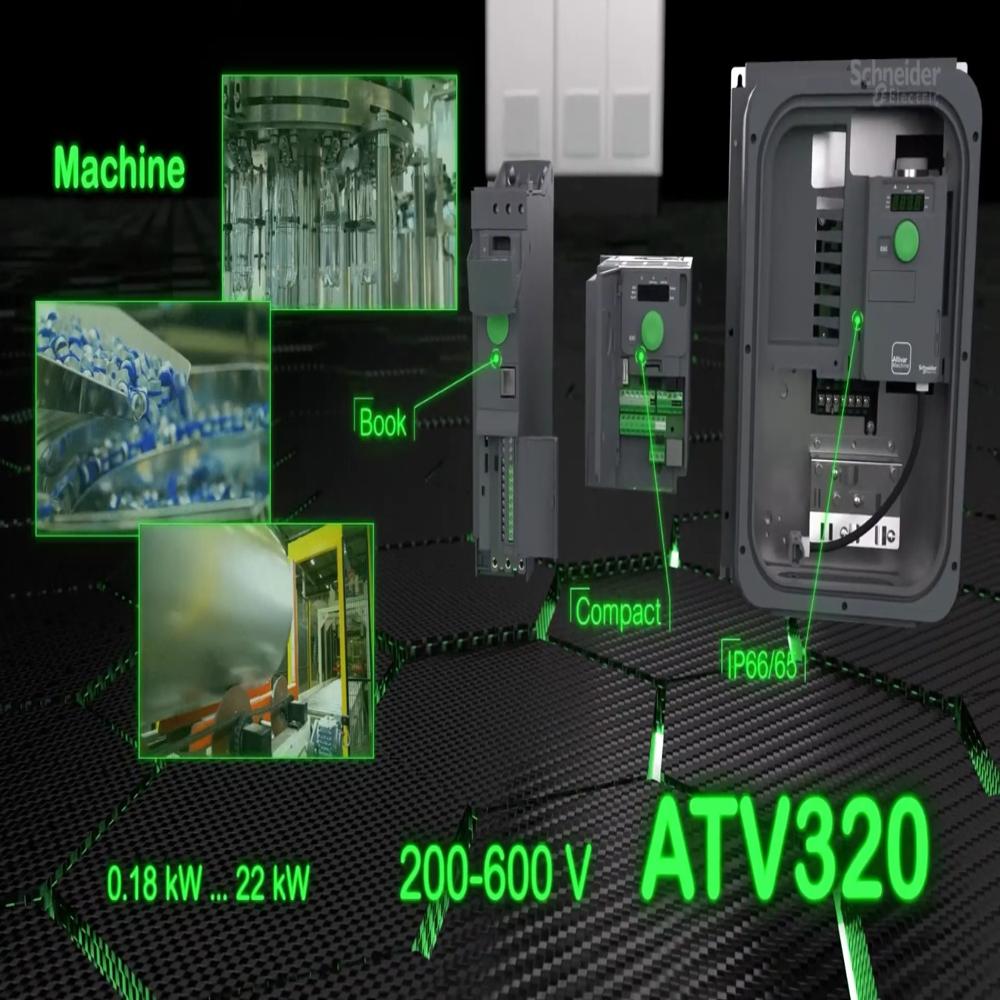 Schneider Ac Drive - Standard Size, Matte Black | Industrial Usage, High Performance