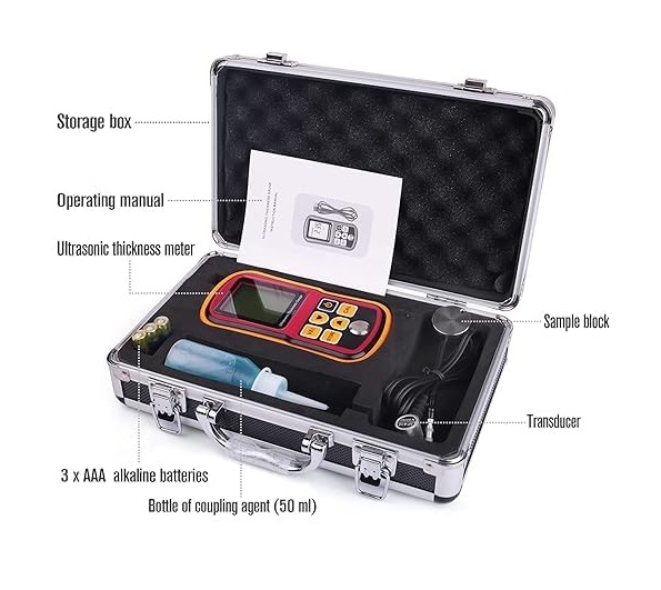 True Sense GM100 1.2-220mm Ultrasonic Thickness Gauge Steel Width Testing Monitor, GM-100
