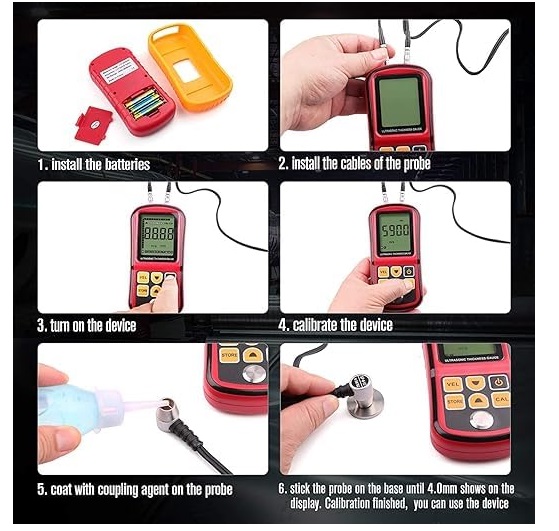 True Sense GM100 1.2-220mm Ultrasonic Thickness Gauge Steel Width Testing Monitor, GM-100