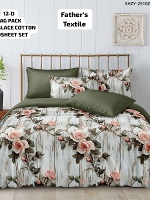 12 D digital print bedsheet set