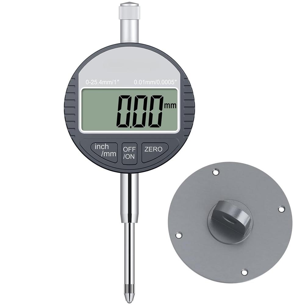 True Sense Digital Dial Indicator Gauge Inch/Metric 0-1 Inch/25.4mm High Resolution 0.01mm, DDI-01