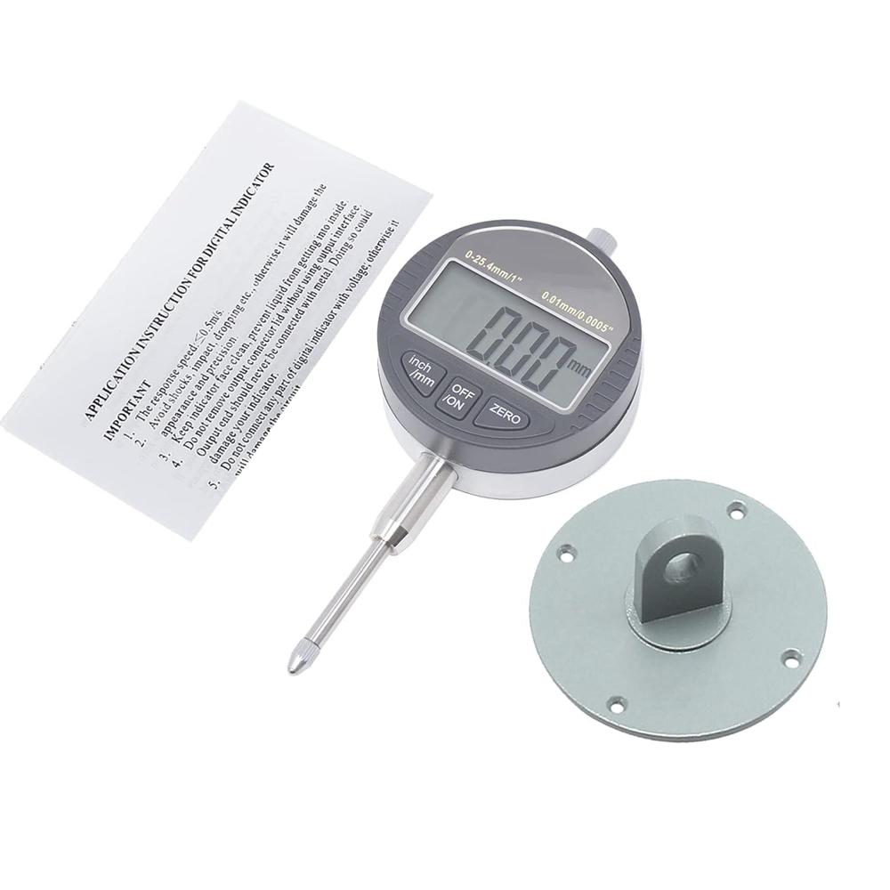 True Sense Digital Dial Indicator Gauge Inch/Metric 0-1 Inch/25.4mm High Resolution 0.01mm, DDI-01