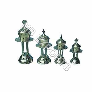 4 धूपदान का स्काई ब्लू सेट