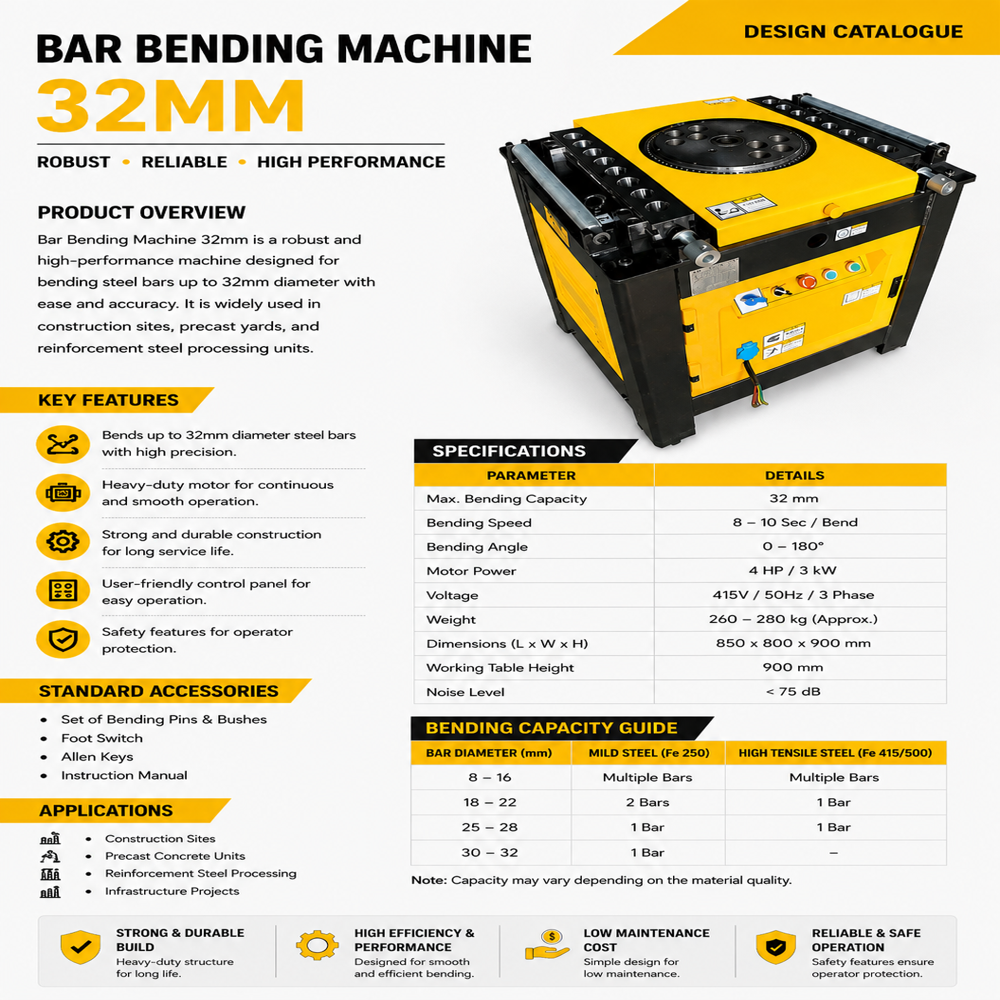 Steel Bar Bending Machine - Application: Rebar