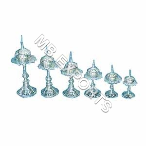 Silver Undercut Incense Stand