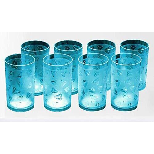 Crystal Clear Acrylic Water Glass Set Durable Lightweight Plastic Tumblers for Home and Travel Use
