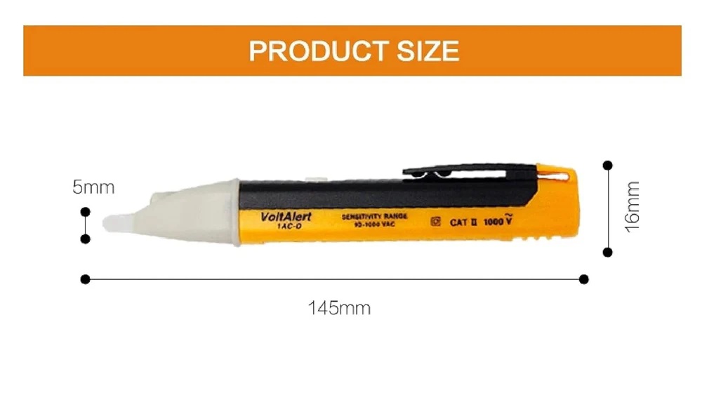 True Sense Non Contact Electric Voltage Tester Pen, 1AC-D