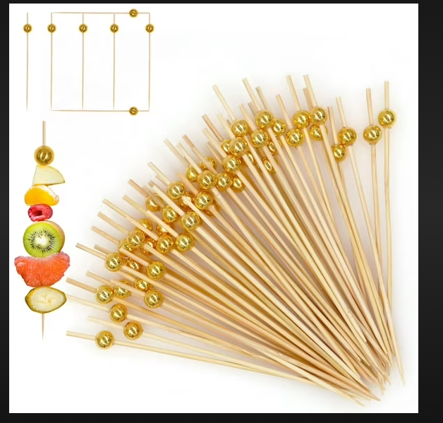 Toothpick stick fancy golden