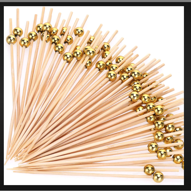 Toothpick stick fancy golden