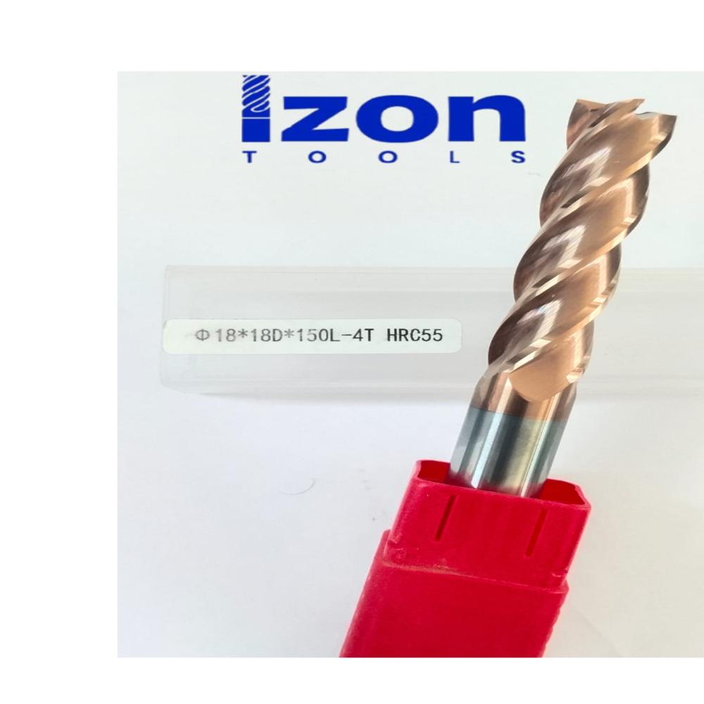 Dia-18mm Long Series Carbide Endmill(55hrc) - Color: Copper