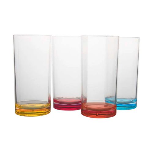Premium Acrylic Water Glass Set Unbreakable Stylish Tumblers for Home Restaurant and Catering