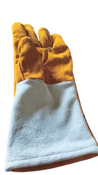 Dura Welding Hand Gloves - Color: Yellow & White