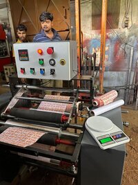 Food packaging rewinding machine