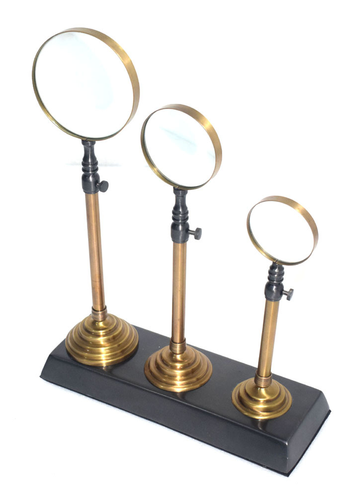 Antique Brass Magnifying Glass | Vintage Handheld Reading Magnifier | Nautical Desk Decor Gift