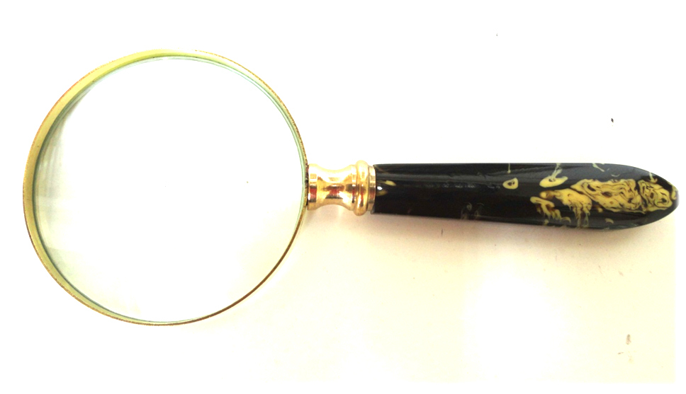 Antique Brass Magnifying Glass | Vintage Handheld Reading Magnifier | Nautical Desk Decor Gift