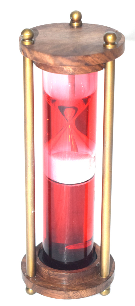 Antique Brass Nautical Sand Timer Hourglass | Vintage Maritime Decor | Gift Collectible