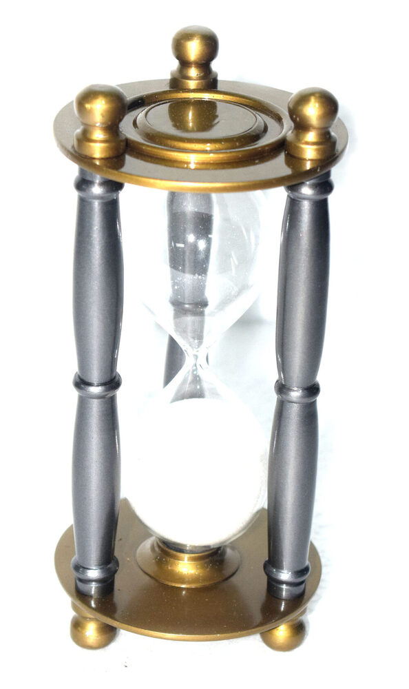 Antique Brass Nautical Sand Timer Hourglass | Vintage Maritime Decor | Gift Collectible