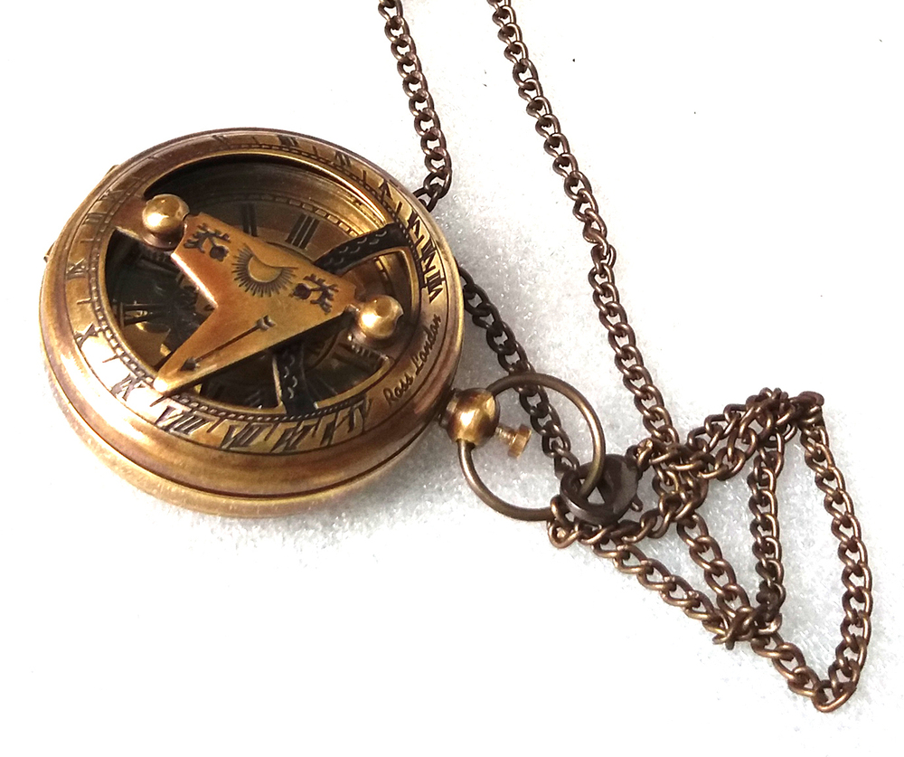 Antique Brass Pocket Watch with Chain | Vintage Classic Timepiece | Elegant Gift Collectible