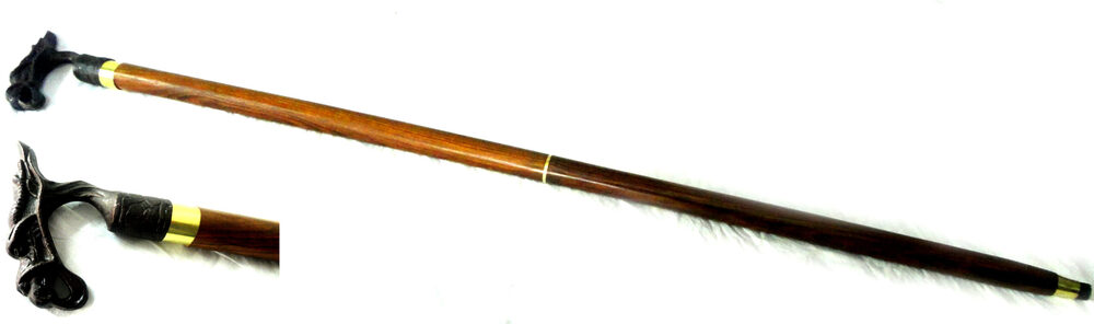 Antique Brass Walking Stick | Vintage Gentleman Cane | Luxury Gift | Decorative Collectible